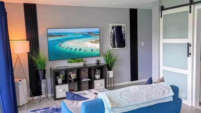 Cozy lounge with smart TV