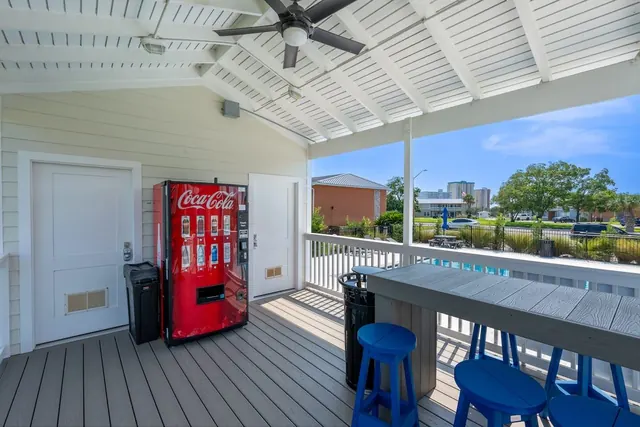 Covered poolside lounge
